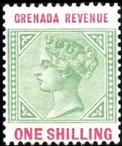 Stamp, Queen Victoria (1819-1901), Grenada- Revenue Stamps,  , Crowns and Coronets, Famous People, Heads of State, Queens, Royalty, Women