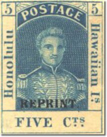 King Kamehameha III Re-issue with REPRINT Overprint