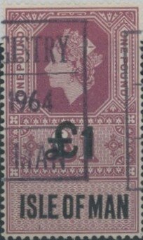 £1 surcharged on £1 Queen Elizabeth II
