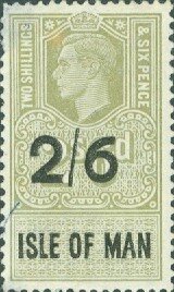 2/6d surcharged on 2/6d King George VI