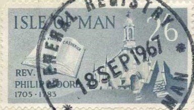 Stamp, Rev. Philip Moore, Isle of Man- Revenue Stamps,  , Famous People