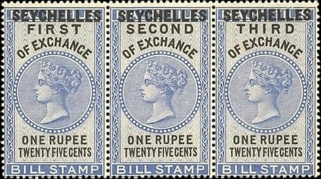 Se-tenant, Queen Victoria (1819-1901) - se-tenant, Seychelles- Revenue Stamps,  , Crowns and Coronets, Famous People, Heads of State, Queens, Royalty, Women