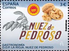 Stamp, Pedroso Nuts, Spain,  , Gastronomy, Nuts