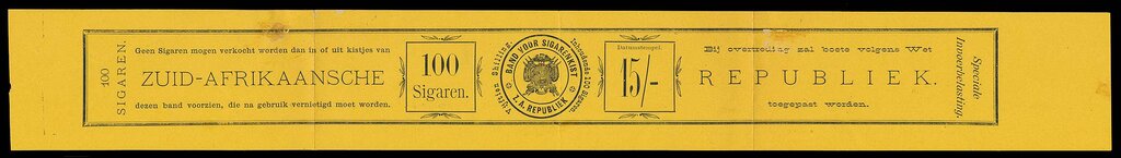 Stamp, Banderole with coat of arms, Transvaal- Revenue Stamps,  , Birds, Birds of Prey, Coats of Arms, Eagles, Heraldic Animals