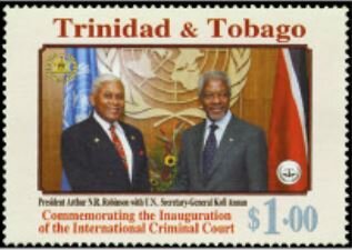 Stamp, Arthur N. R. Robinson & Kofi Annan, Trinidad and Tobago,  , Heads of State, Politicians, U.N.O.