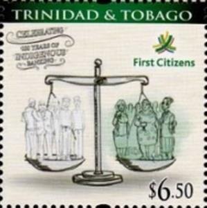 Stamp, Pionners of Equality, Trinidad and Tobago,  , Anniversaries and Jubilees, Banks