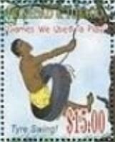 Stamp, Tire swing, Trinidad and Tobago,  , Children, Children's Play, Trees