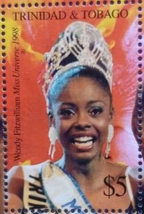 Stamp, Wendy Fitzwilliam, Miss Universe 1998, Trinidad and Tobago,  , Women