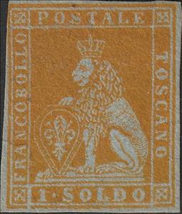 Stamp, Lion of Tuscany, Tuscany,  , Coats of Arms, Crowns and Coronets, Лев, Monuments