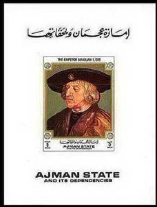 Mini Sheet, Emperor Maximilian I, 1519, Ajman,  , Paintings