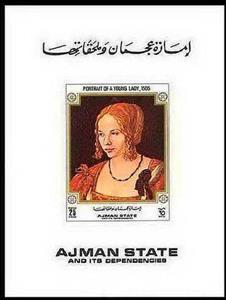 Mini Sheet, Venetian Woman, 1505, Ajman,  , Paintings