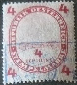 Stempelmarke 4 Schilling