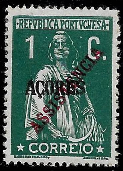 Ceres Issue of Portugal 2nd Overprint ASSISTENCIA