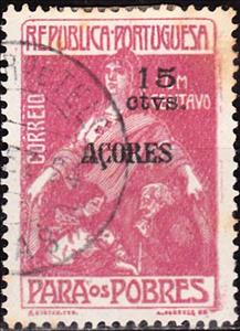 Stamp, For the poor with new face value, Azores,  , Charity, Children, Women
