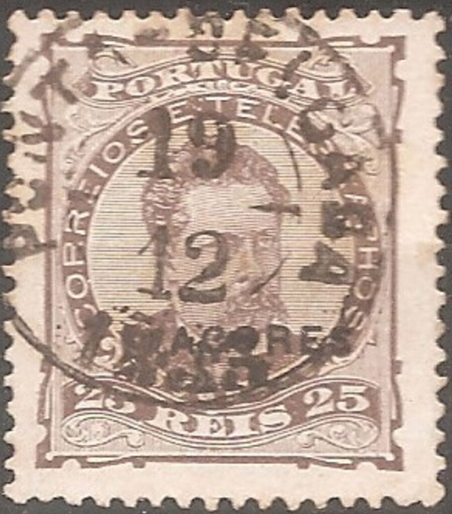 King Luis I - overprinted ACORES