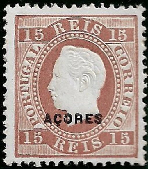 King Luis I - overprinted ACORES