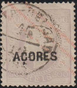 Stamp, King Luis I - Type of 1870, Azores,  , Famous People, Heads of State, Kings, Men, Royalty