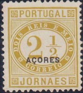 Stamp, Numeral - overprinted ACORES, Azores,  , Numbers