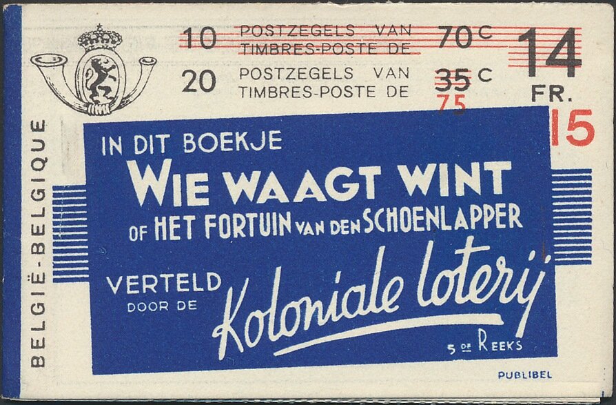 Booklet - "Wie waagt wint" - Overprinted