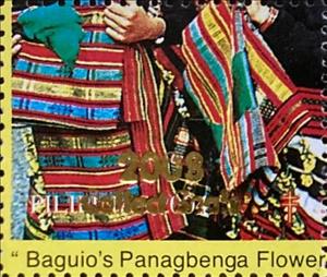 Stamp, "Baguio's Panagbenga Flower Festival" by Ed Santiago, Cinderellas,  , Flowers, Plants (Flora), Tuberculosis / TBC, Women