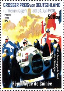 Stamp, 20th Century Events, Cinderellas,  , Racing Cars, Sports
