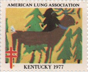 Stamp, American Lung Association, Cinderellas,  , Charity, Christmas, Tuberculosis / TBC
