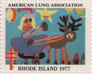 Stamp, American Lung Association, Cinderellas,  , Charity, Christmas, Tuberculosis / TBC