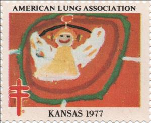 Stamp, American Lung Association, Cinderellas,  , Charity, Christmas, Tuberculosis / TBC