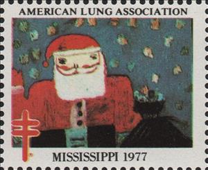Stamp, American Lung Association, Cinderellas,  , Charity, Christmas, Tuberculosis / TBC