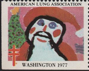 Stamp, American Lung Association, Cinderellas,  , Charity, Christmas, Tuberculosis / TBC