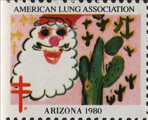 Stamp, American Lung Association. Arizona, Cinderellas,  , Charity, Christmas, Tuberculosis / TBC