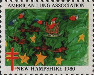 Stamp, American Lung Association. New Hampshire, Cinderellas,  , Charity, Christmas, Tuberculosis / TBC