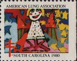 Stamp, American Lung Association. South Carolina, Cinderellas,  , Charity, Christmas, Tuberculosis / TBC