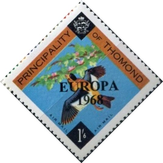 Bird and flowering branch - Europa 1968