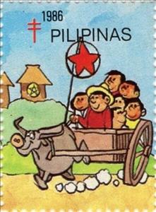 Stamp, Christmas Season: Slice of Life, Cinderellas,  , Stylized Animals, Stylized Figures / Persons, Stylized Objects