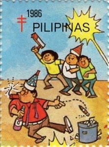 Stamp, Christmas Season: Slice of Life, Cinderellas,  , Stylized Animals, Stylized Figures / Persons, Stylized Objects