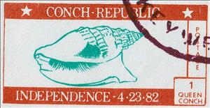 Stamp, Conch shell, Cinderellas,  , Shells