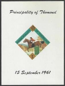 Souvenir Sheet, Equestrian show jumping, Cinderellas,  , Animals (Fauna), Equestrianism and horse riding, Horses, Mammals, Sports