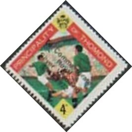 Stamp, Football game - Royal Silver Wedding, Cinderellas,  , Anniversaries and Jubilees, Football (Soccer), Royalty, Sports, Weddings