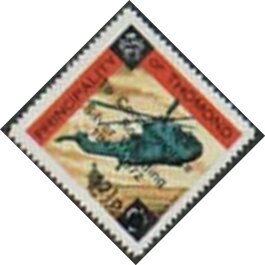 Stamp, Helicopter - Royal Silver Wedding, Cinderellas,  , Aircraft, Anniversaries and Jubilees, Aviation, Helicopters, Royalty, Weddings