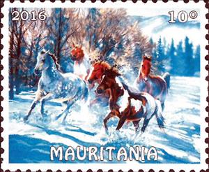Stamp, Horses, Cinderellas,  , Horses