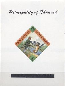 Souvenir Sheet, Hummingbirds in tree - Kennedy Memorial, Cinderellas,  , Animals (Fauna), Birds, Heads of State, Hummingbirds, Государственный деятель
