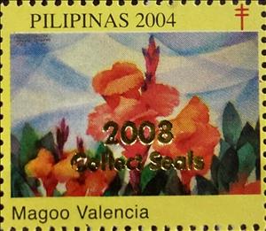 Stamp, Magoo Valencia, Cinderellas,  , Flowers, Plants (Flora), Tuberculosis / TBC