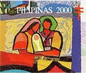 Stamp, Philippine Folk Rituals and Festivals, Cinderellas,  , Families, Tuberculosis / TBC