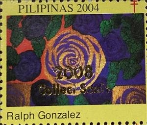 Stamp, Ralph Gonzalez, Cinderellas,  , Flowers, Plants (Flora), Tuberculosis / TBC