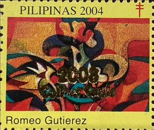 Stamp, Romeo Gutierez, Cinderellas,  , Flowers, Plants (Flora), Tuberculosis / TBC