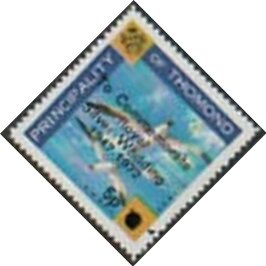 Stamp, Seagulls - Royal Silver Wedding, Cinderellas,  , Animals (Fauna), Anniversaries and Jubilees, Birds, Gulls, Royalty, Weddings