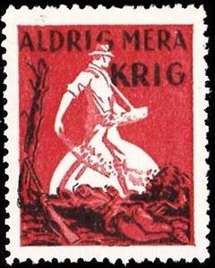 Stamp, Sverige aldrig mera krig, Cinderellas,  
