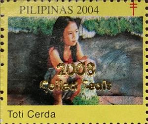 Stamp, Toti Cerda, Cinderellas,  , Flowers, Plants (Flora), Tuberculosis / TBC