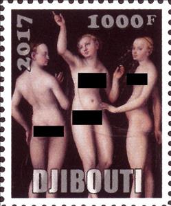 Stamp, Lucas Cranach The Elder, Djibouti- Illegal Stamps,  , Art